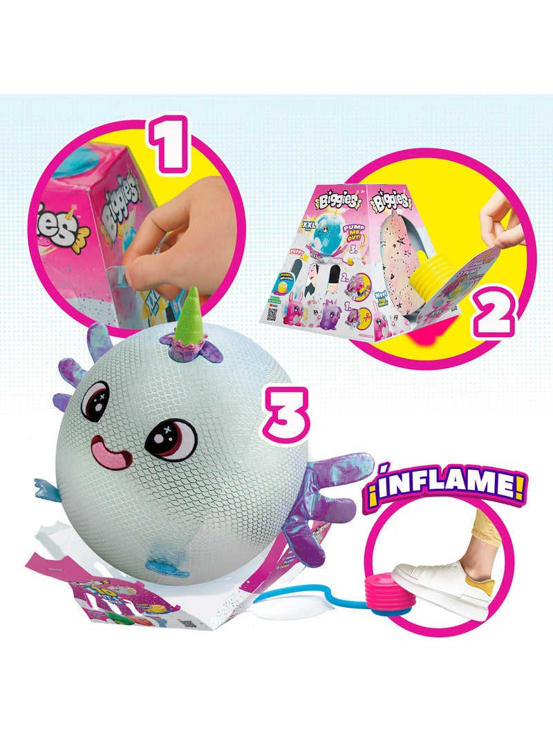 Biggies peluche gonflable xxl ajolote brillante xxl Gris - Kiabi