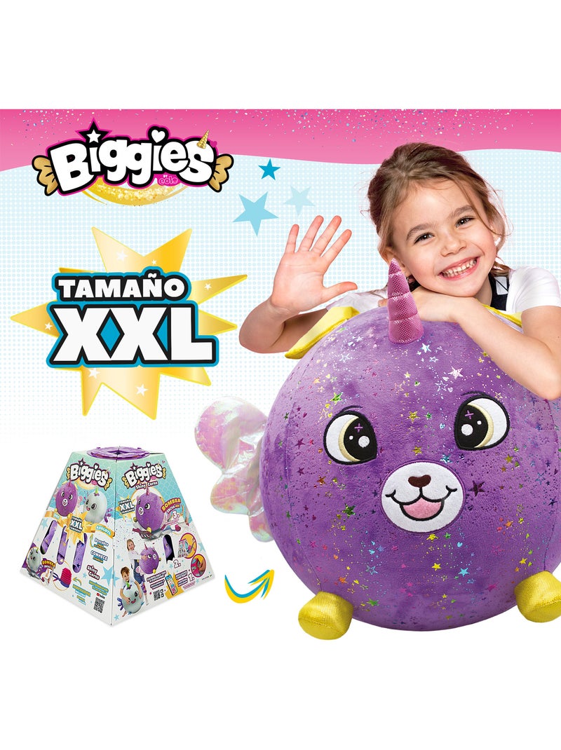 Biggies peluche gonflable xxl chien brillant Mauve lilas - Kiabi