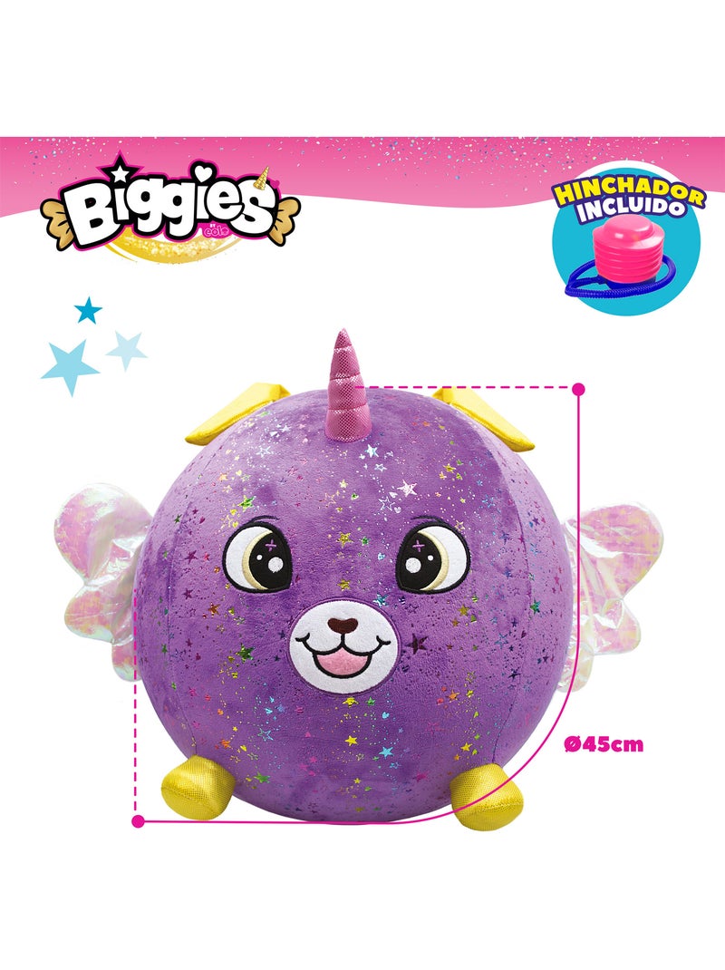 Biggies peluche gonflable xxl chien brillant Mauve lilas - Kiabi