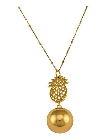 Bijou de grossesse Bola avec chaîne - Ananas Or