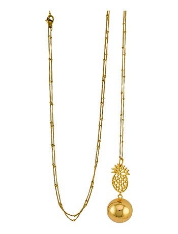 Bijou de grossesse Bola avec chaîne - Ananas Or