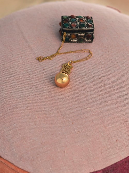 Bijou de grossesse Bola avec chaîne - Ananas Or - Kiabi