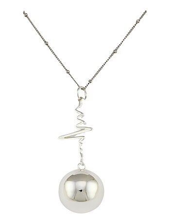 Bijou de grossesse Bola avec chaîne - Spirales Argent