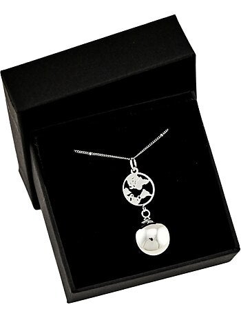 Bijou de grossesse Bola avec chaîne - Terre Argent