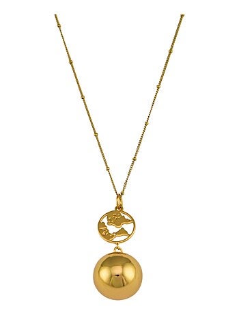 Bijou de grossesse Bola avec chaîne - Terre Or