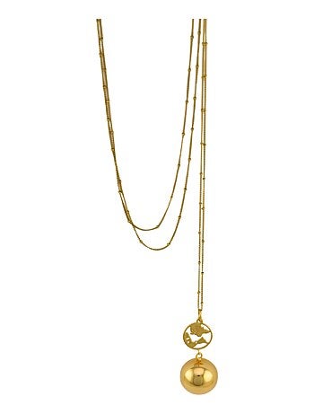 Bijou de grossesse Bola avec chaîne - Terre Or
