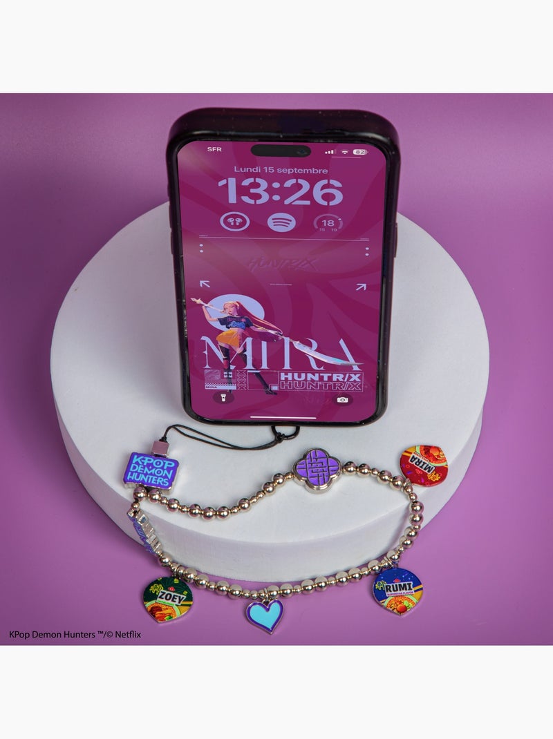 Bijou de téléphone HUNTR/X Ramyeons - KPop Demon Hunters Argenté - Kiabi