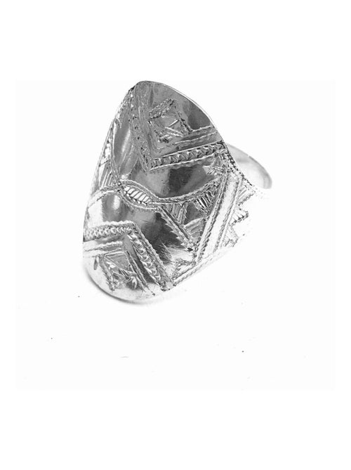 Bijoucolor - Bague ethnique Touareg navette - Kiabi
