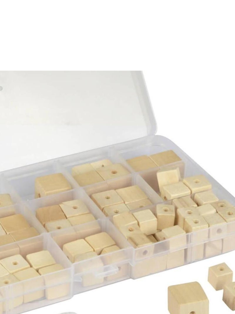 Bijouterie créative 85 perles en bois cubes N/A - Kiabi