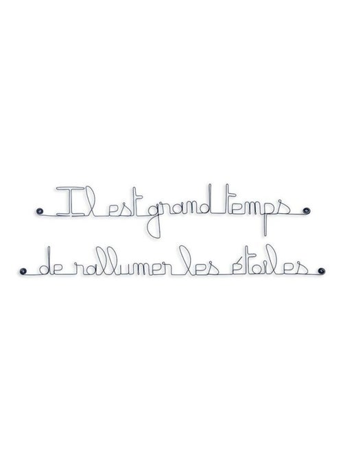 Bijoux de mur - Citation en fil de fer - Il est grand temps de rallumer les étoiles - Kiabi