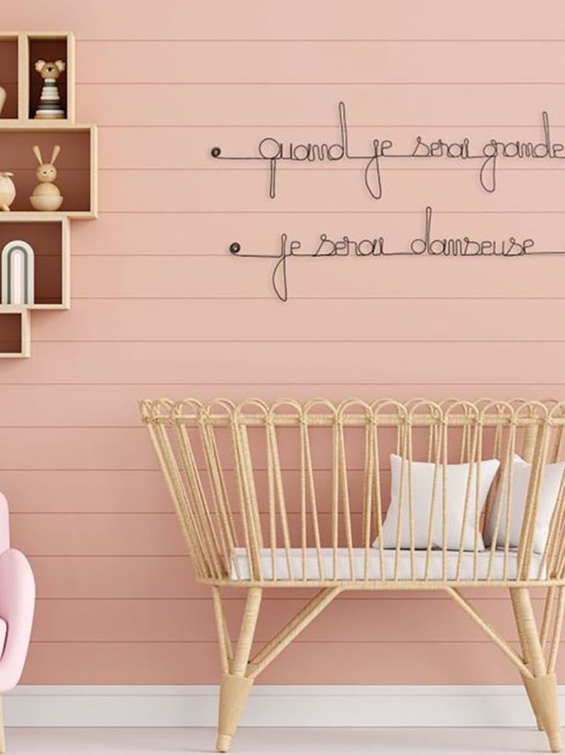 Bijoux de mur - Citation en fil de fer - Quand je serai grande je serai danseuse Noir Noir - Kiabi