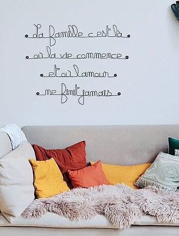 Bijoux de mur - La famille c'est là où la vie commence