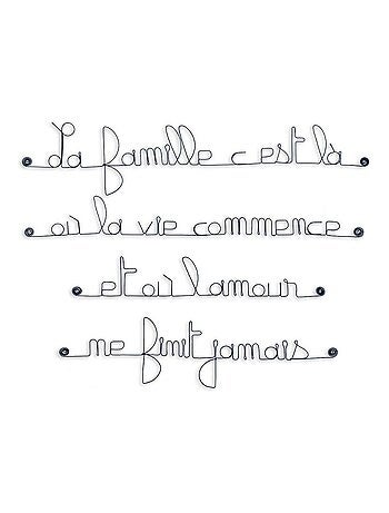 Bijoux de mur - La famille c'est là où la vie commence