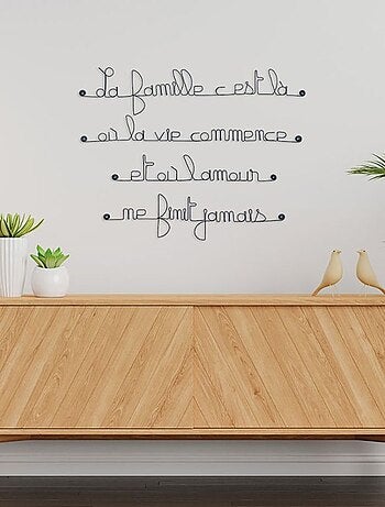 Bijoux de mur - La famille c'est là où la vie commence