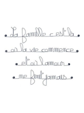 Bijoux de mur - La famille c'est là où la vie commence