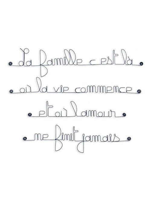 Bijoux de mur - La famille c'est là où la vie commence - Kiabi