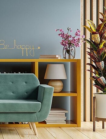 Bijoux de mur - Message fil de fer - Be happy