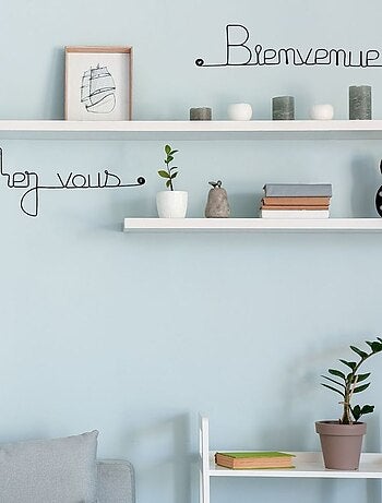 Bijoux de mur - Message fil de fer - Bienvenue chez vous