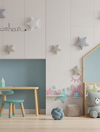 Bijoux de mur - Message fil de fer - Bonheur