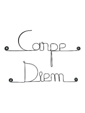 Bijoux de mur - Message fil de fer - Carpe Diem