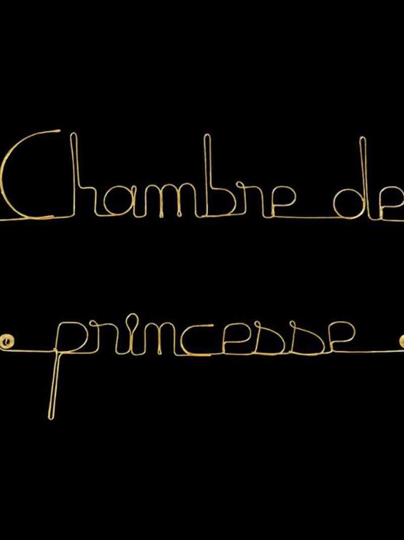 Bijoux de mur - Message fil de fer -  Chambre de Princesse Doré/or - Kiabi