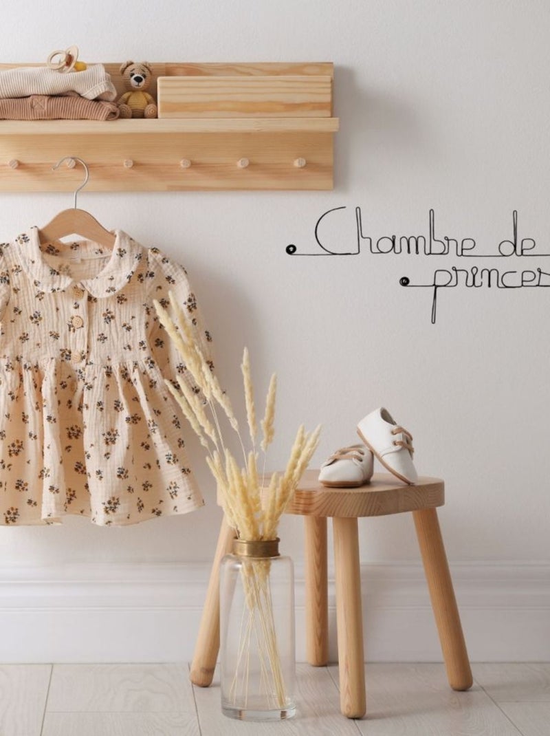 Bijoux de mur - Message fil de fer -  Chambre de Princesse Noir Noir - Kiabi