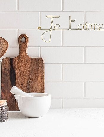 Bijoux de mur - Message fil de fer - Je t'aime