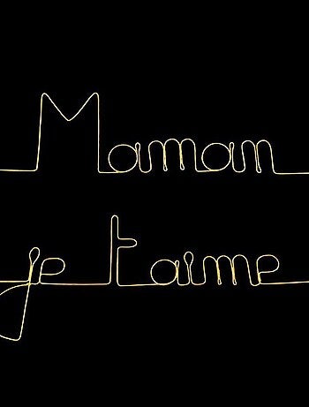Bijoux de mur - Message fil de fer - Mamam je t aime