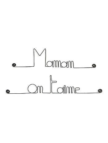 Bijoux de mur - Message fil de fer - Mamam on t aime
