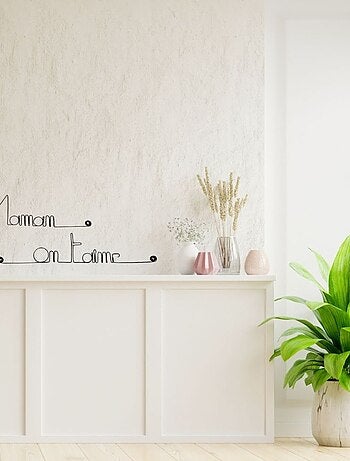 Bijoux de mur - Message fil de fer - Mamam on t aime