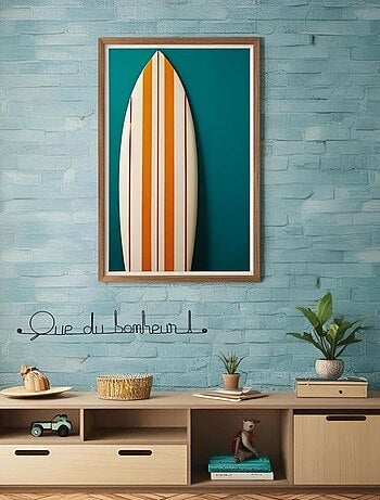 Bijoux de mur - Message fil de fer - Que du bonheur