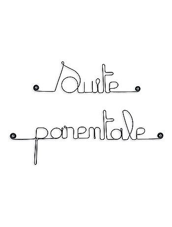 Bijoux de mur - Message fil de fer - Suite parentale