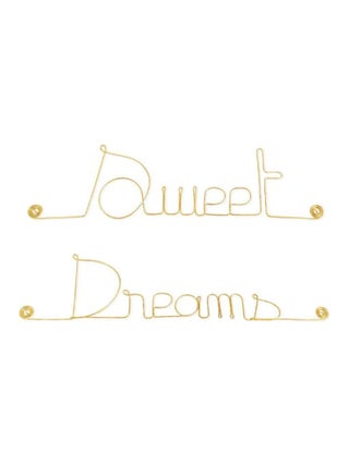Bijoux de mur - Message fil de fer -  Sweet Dreams