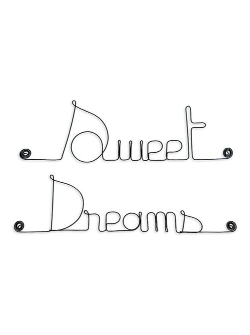 Bijoux de mur - Message fil de fer -  Sweet Dreams - Kiabi