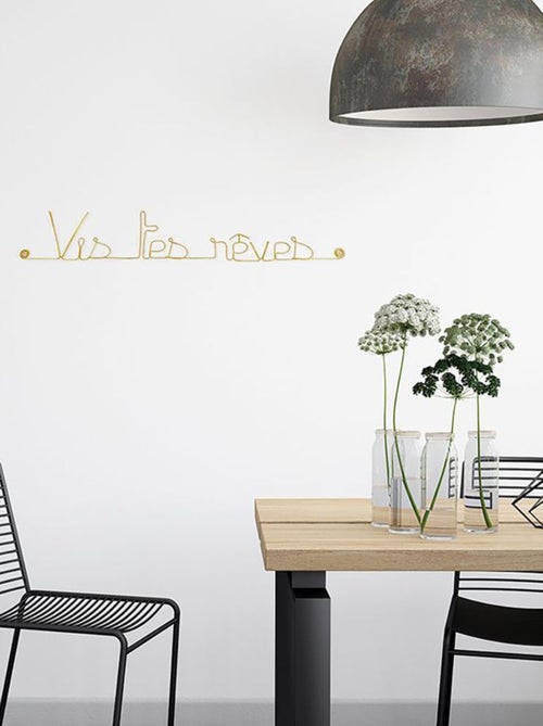 Bijoux de mur - Message fil de fer -  Vis tes rêves - Kiabi
