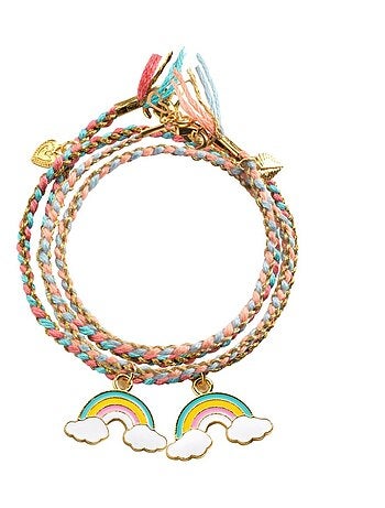 Bijoux duo bracelets Kumihimo Arc-en-ciel You & Me