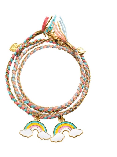 Bijoux duo bracelets Kumihimo Arc-en-ciel You & Me - Kiabi