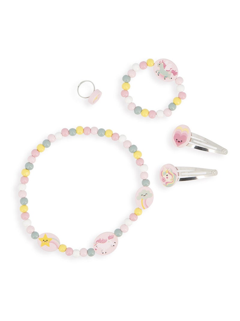 Bijoux en bois Licorne Rose - Kiabi