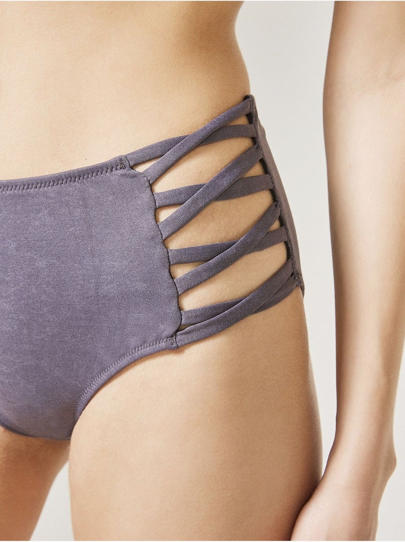Biker heat bas de bikini taille haute penti Mauve - Kiabi