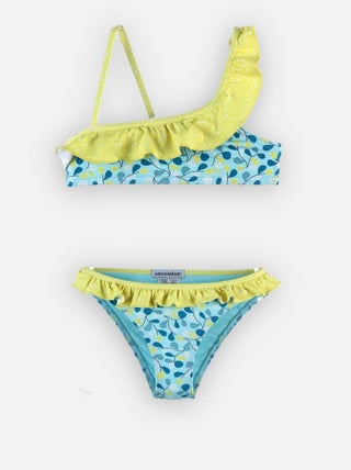 Bikini à imprimés, aqua/citron Archimède