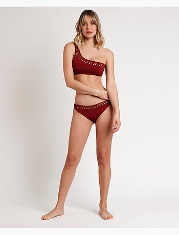 Bikini asymétrique à pierres métalliques pour femme ADMAS