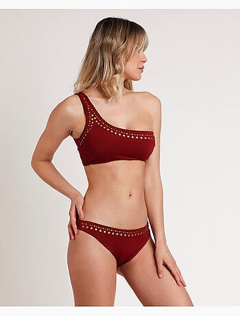 Bikini asymétrique à pierres métalliques pour femme ADMAS