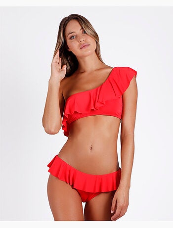 Bikini asymétrique à volants pour femme ADMAS