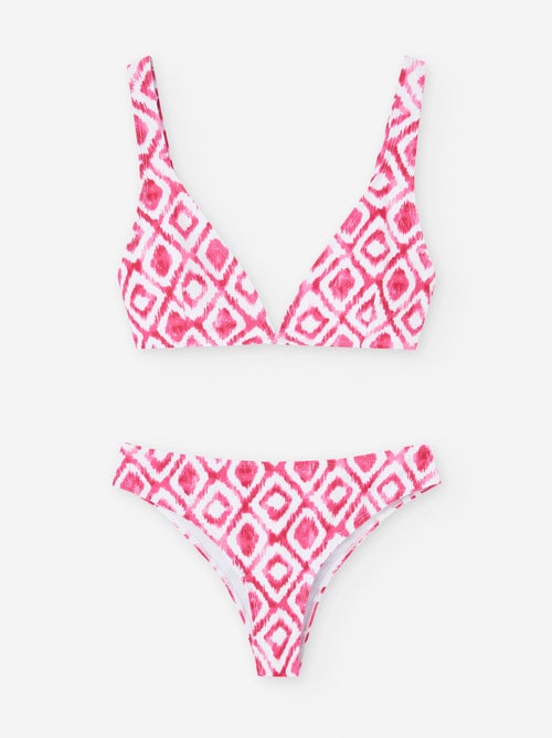 Bikini avec Motif et Décolleté en V - Kiabi