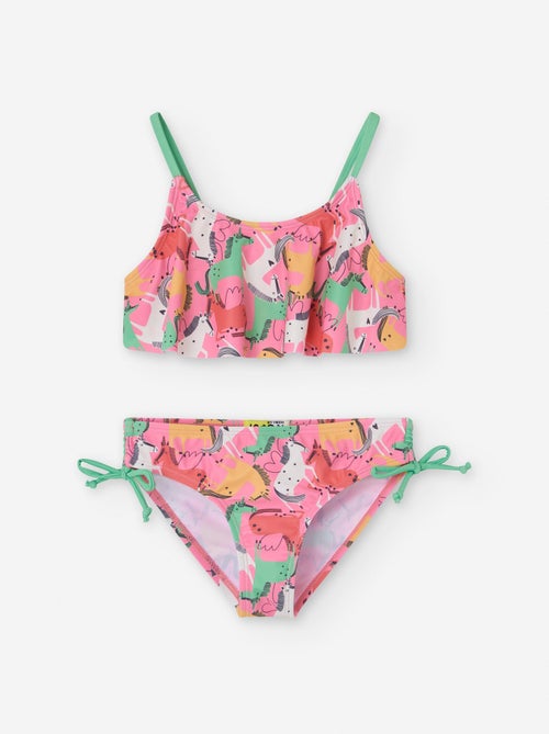 Bikini avec Motif et Nœuds - Kiabi