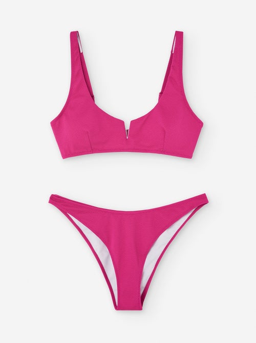 Bikini avec Texture et Détail en V - Kiabi