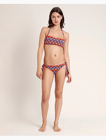 Bikini bandeau à vagues ethniques ADMAS pour femme