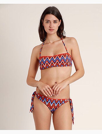 Bikini bandeau à vagues ethniques ADMAS pour femme