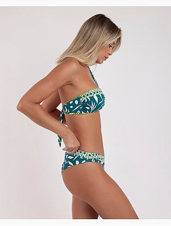 Bikini bandeau patchwork pour femme ADMAS