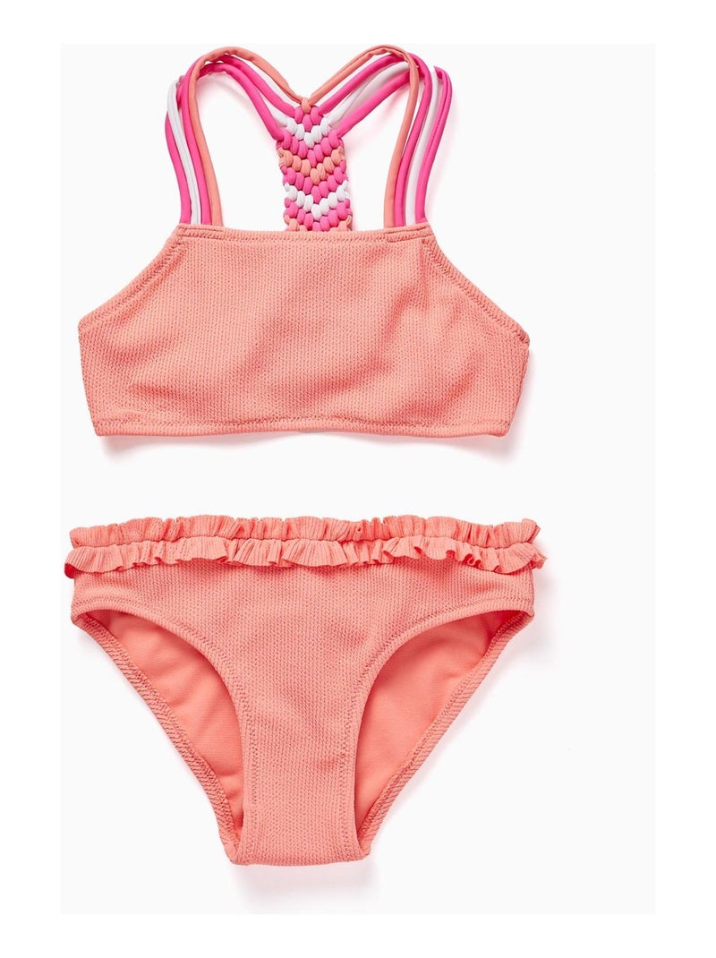 Bikini corail pour fille Orange corail - Kiabi